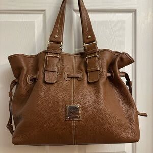 Dooney & Bourke Large Camel Leather Tote